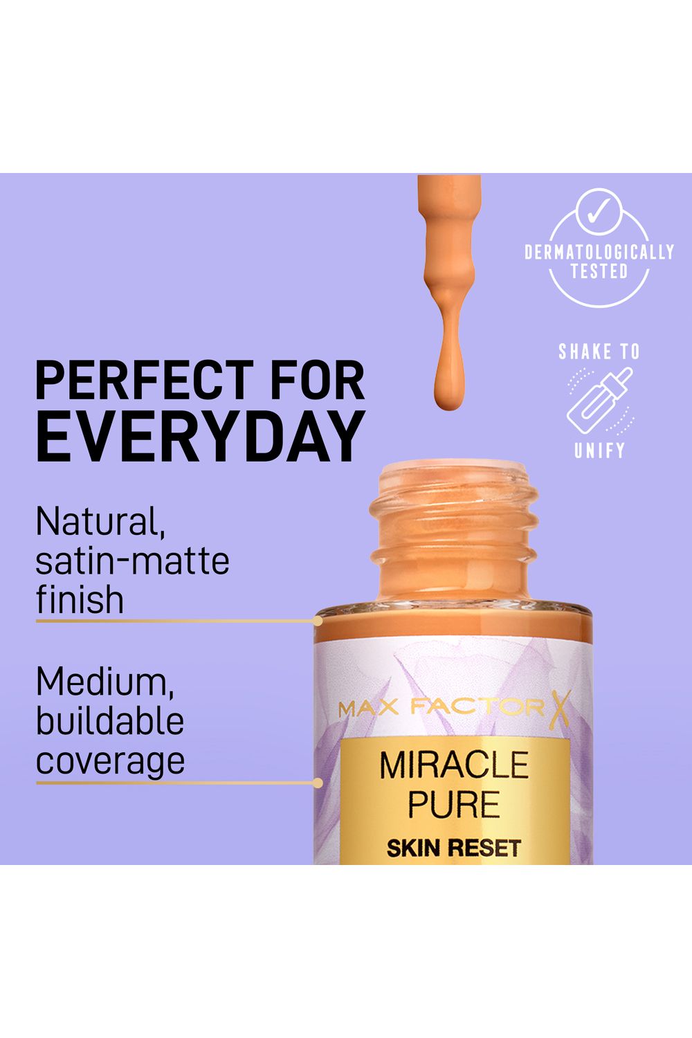 Max Factor Miracle Pure Skin Reset Serum Foundation 30ml Medium Cool image 4