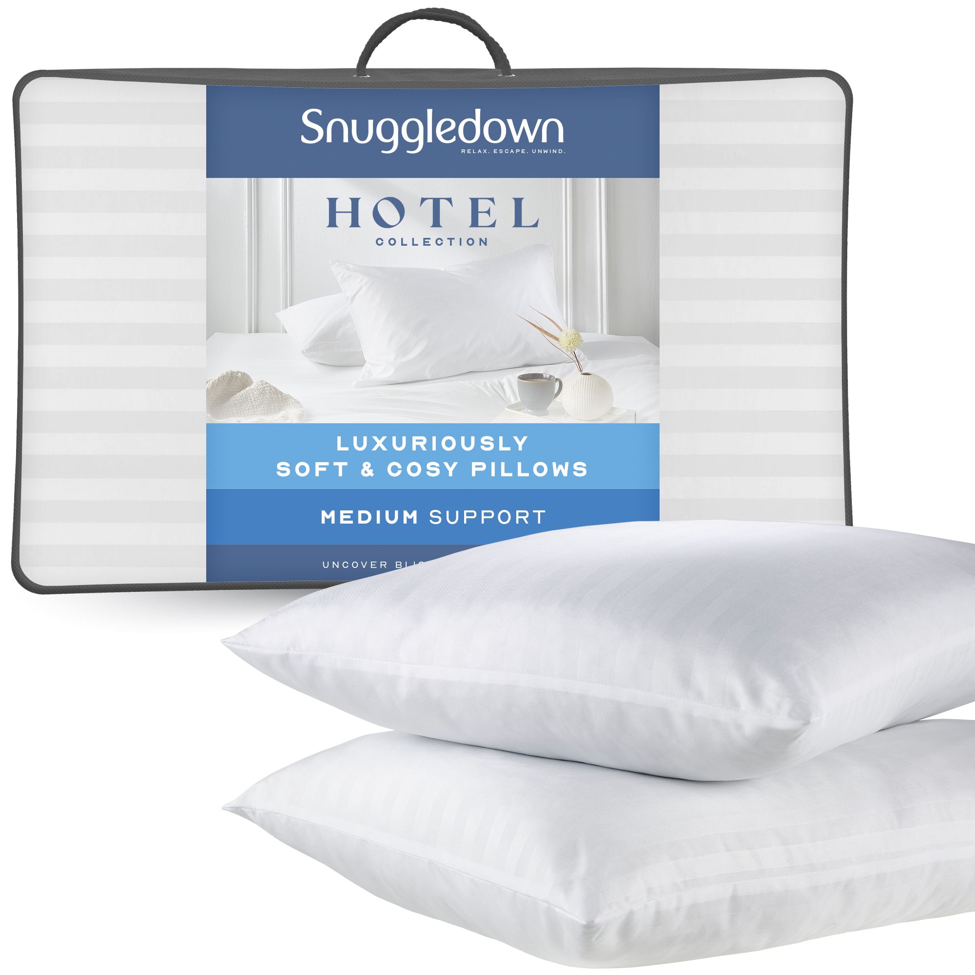 Snuggledown 2 Pack Hotel Medium Support Back Sleeper Pillow image 10