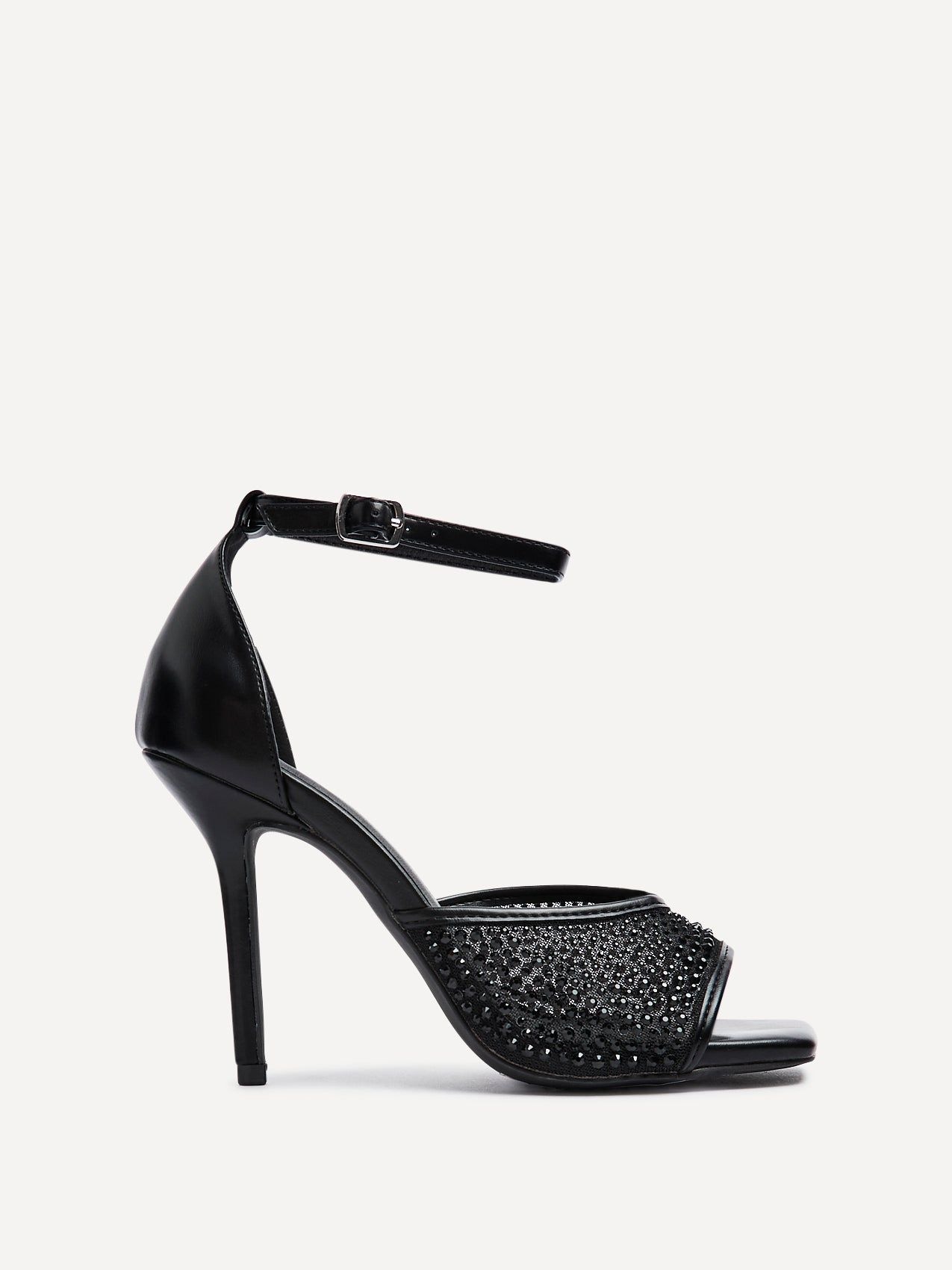 Linzi Erica Black Faux Leather Stiletto Heel image 1