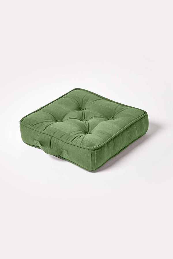 Homescapes Rajput Ribbed Cotton Floor Cushion