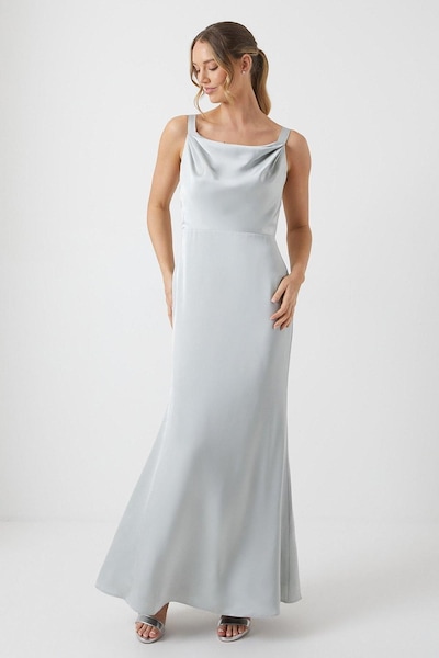 Coast Wrap Back Cami Satin Bridesmaid Dress Sage
