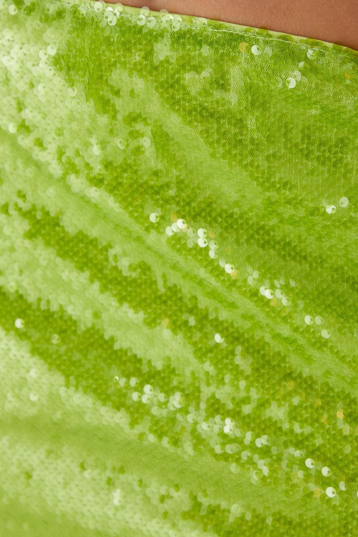 MissPap Sequin Split Leg Maxi Skirt Green image 5