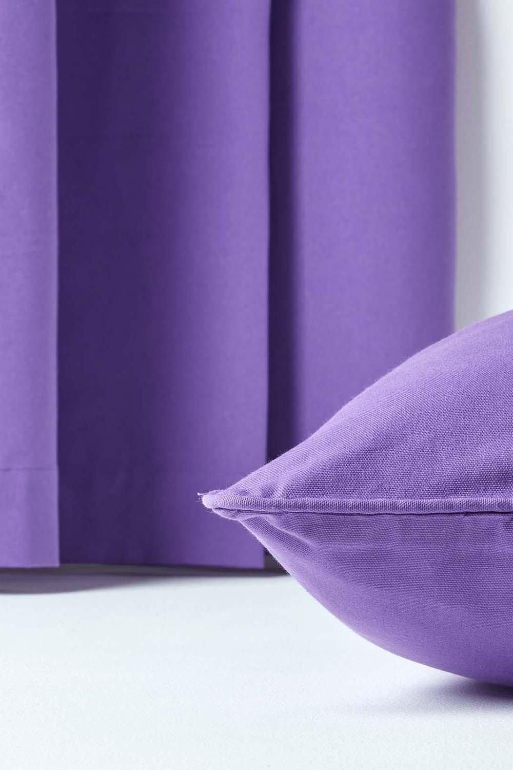 Homescapes Cotton Plain Cushion Cover image 5