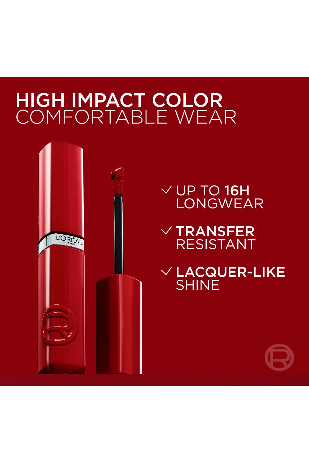 L'Oréal Paris Infallible Laque Resistance Lipstick 4.5ml Rouge Bisou image 3