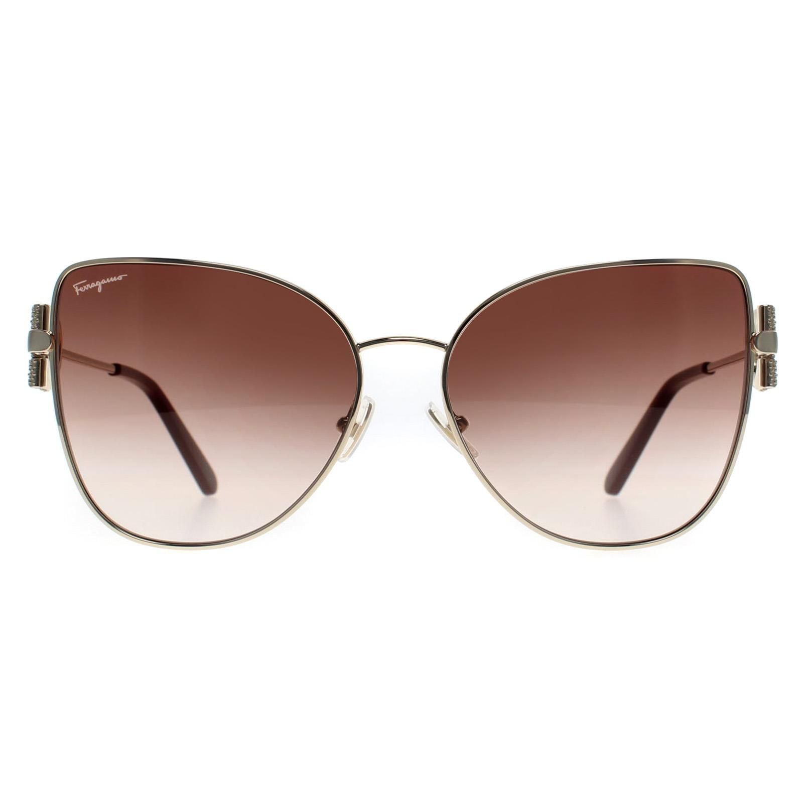 Salvatore Ferragamo Cat Eye Gold Brown Gradient SF296SR image 1