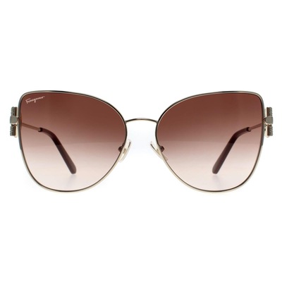 Salvatore Ferragamo Cat Eye Gold Brown Gradient SF296SR