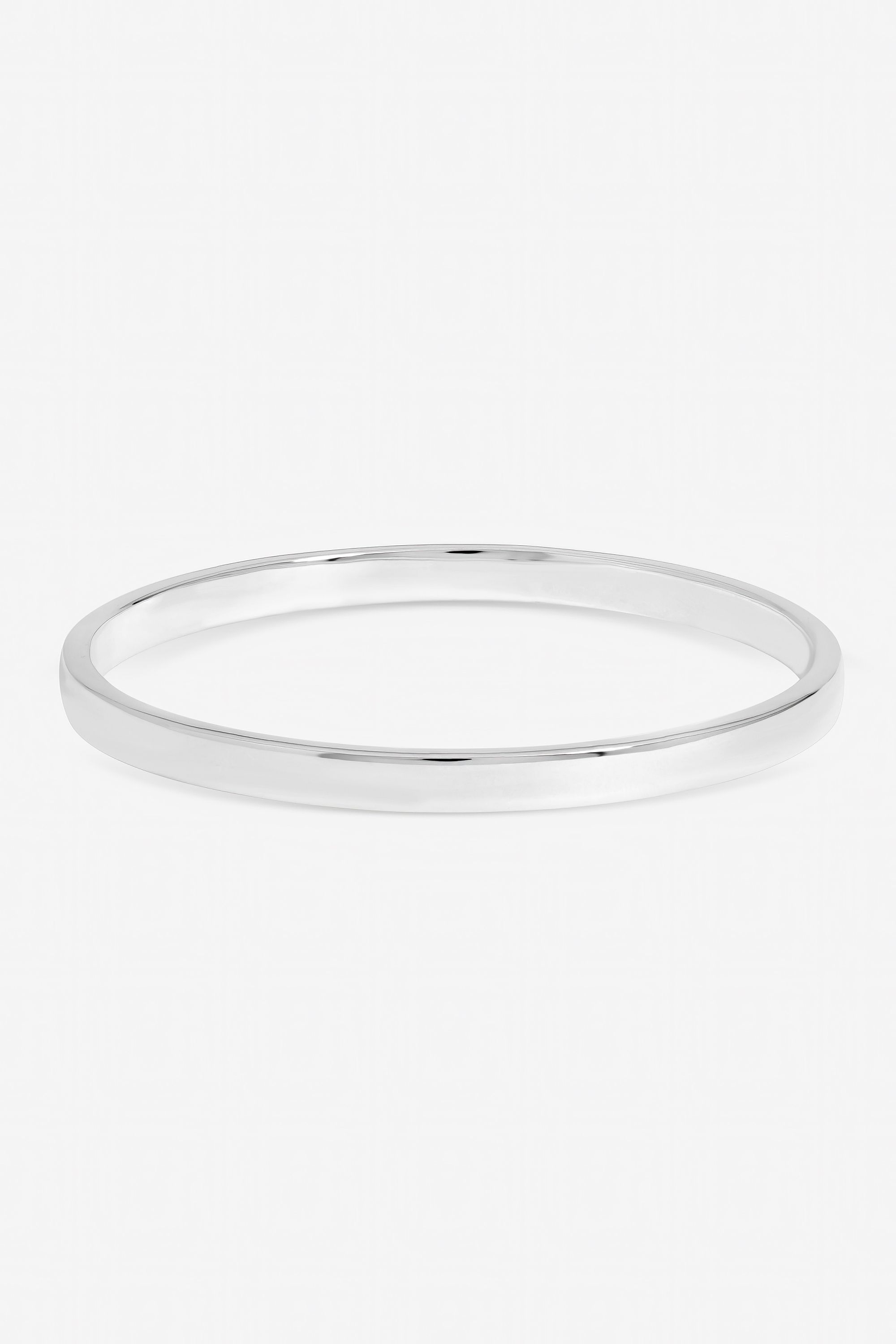 Inicio Sterling Silver Plated Polished Bangle - Gift Pouch