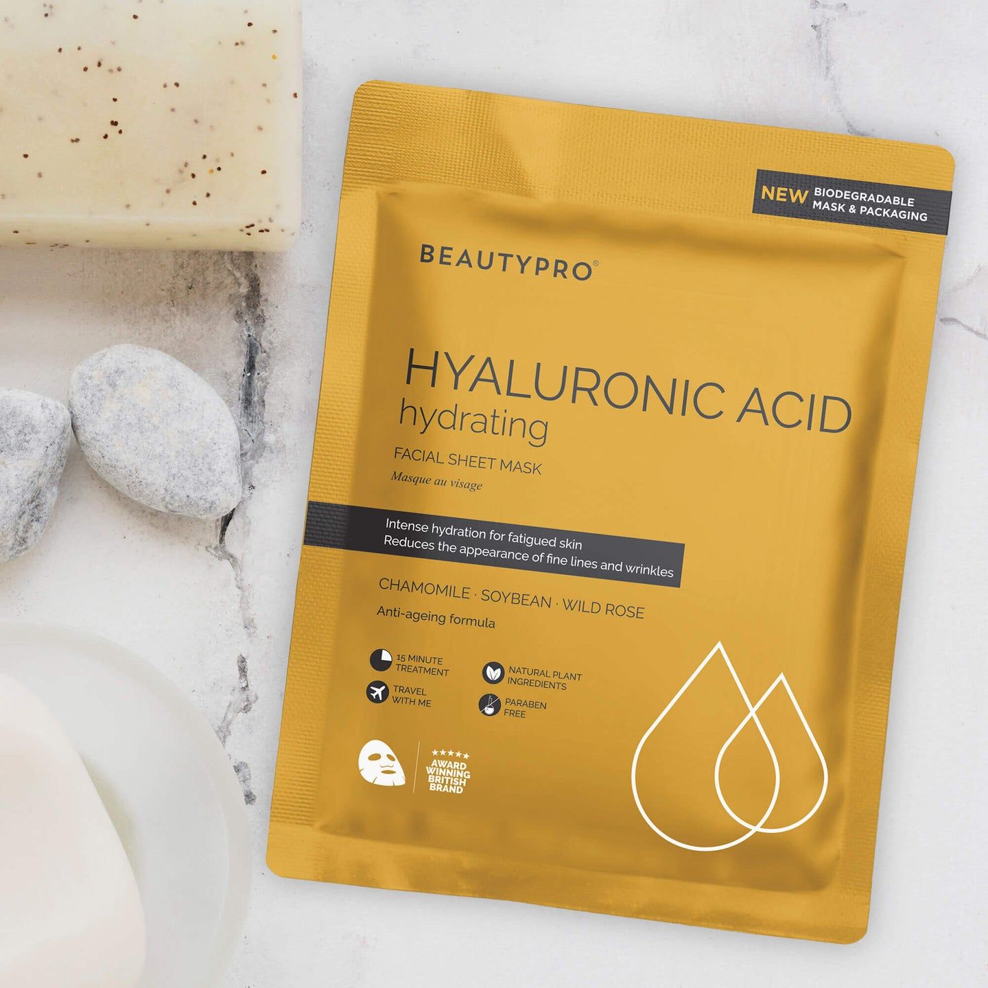 BEAUTYPRO Hyaluronic Acid Hydrating Sheet Mask - Pack Of 4 image 5