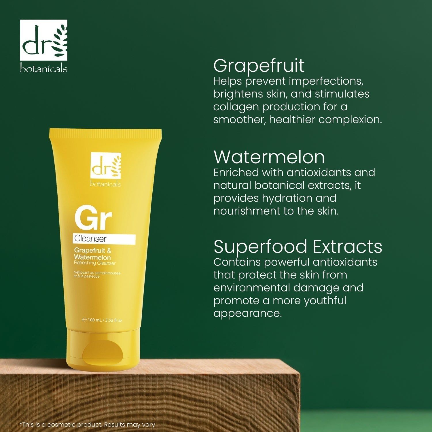 Dr. Botanicals Grapefruit & Watermelon Refreshing Cleanser 100ml image 6