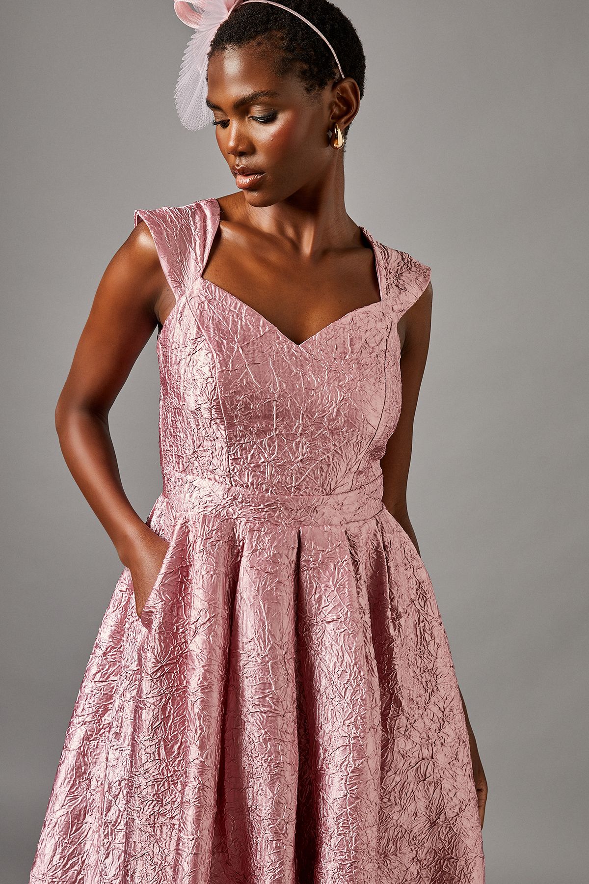 Coast Sweetheart Jacquard Midi Dress Blush image 2