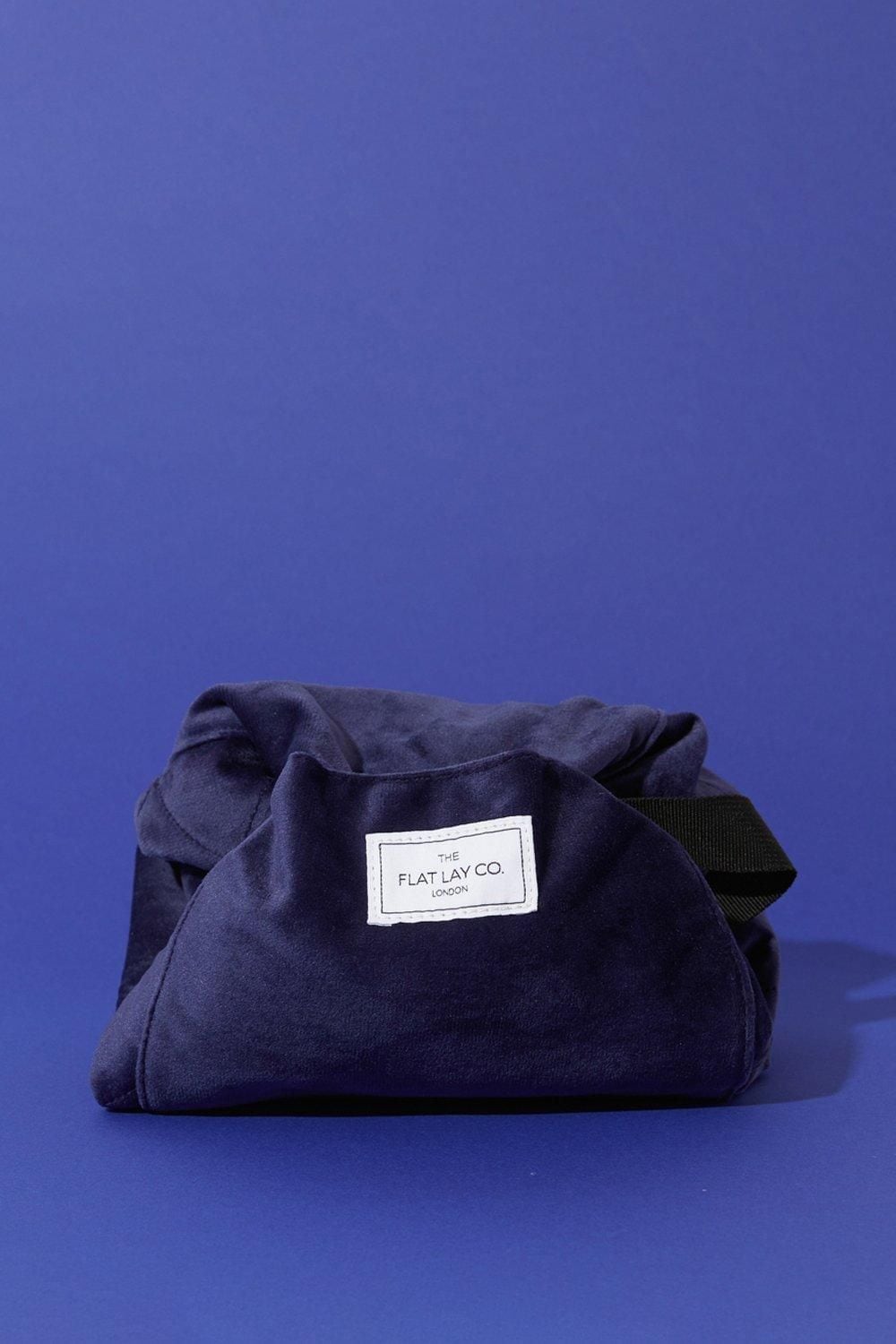 The Flat Lay Co Blue Velvet Open Flat Makeup Bag Multi image 2