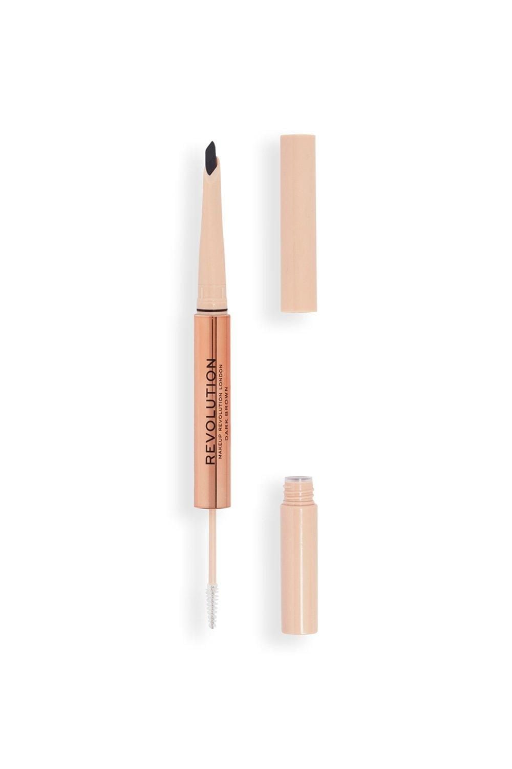 Revolution Fluffy Brow Filter Duo Dark Brown image 1
