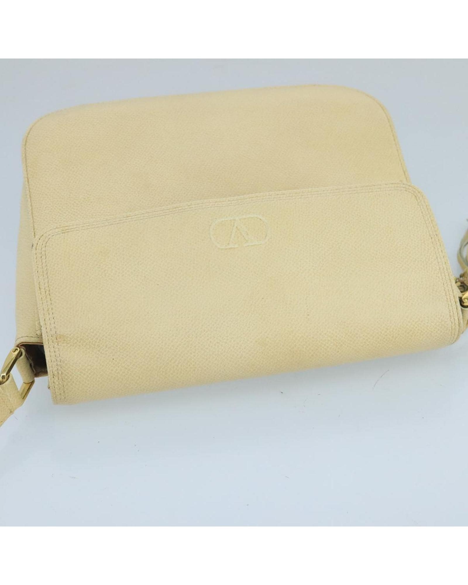 Valentino Preloved Leather Crossbody Bag Wo - Beige Shoulder Bags image 7
