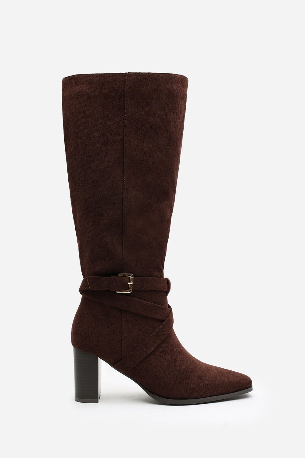 Where's That From 'Tamsin' Knee High Boots With Wrap Buckle Strap image 2