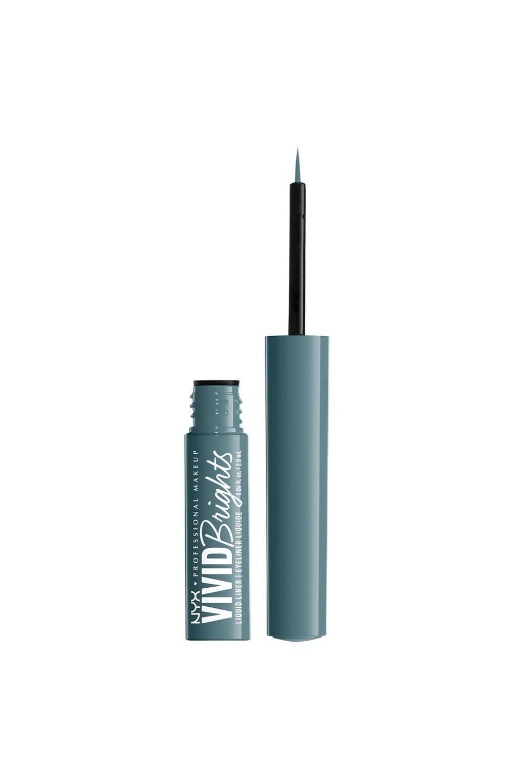 NYX Professional Makeup Vivid Brights Liquid Eyeliner Cyan Simp image 1