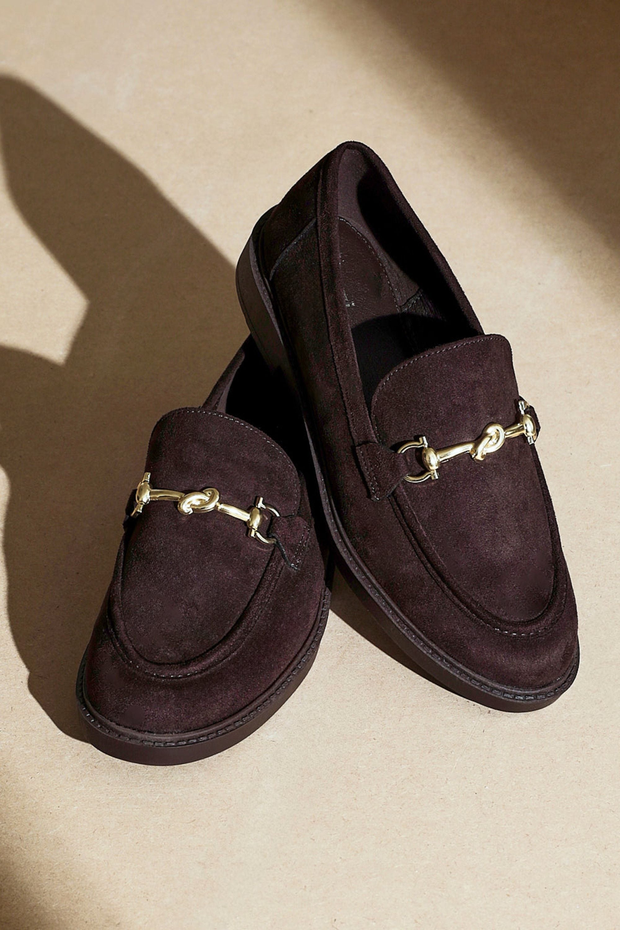 Linzi Elite Brown Faux Suede Loafer image 2
