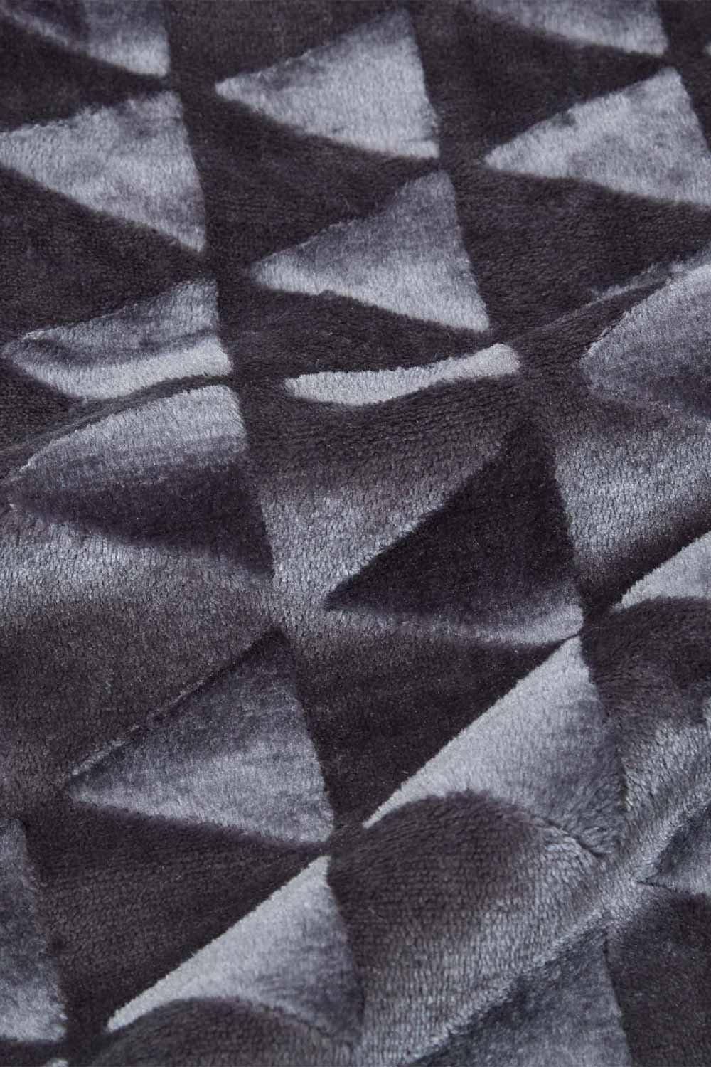 Homescapes Geometric Triangle Velvet Throw image 4