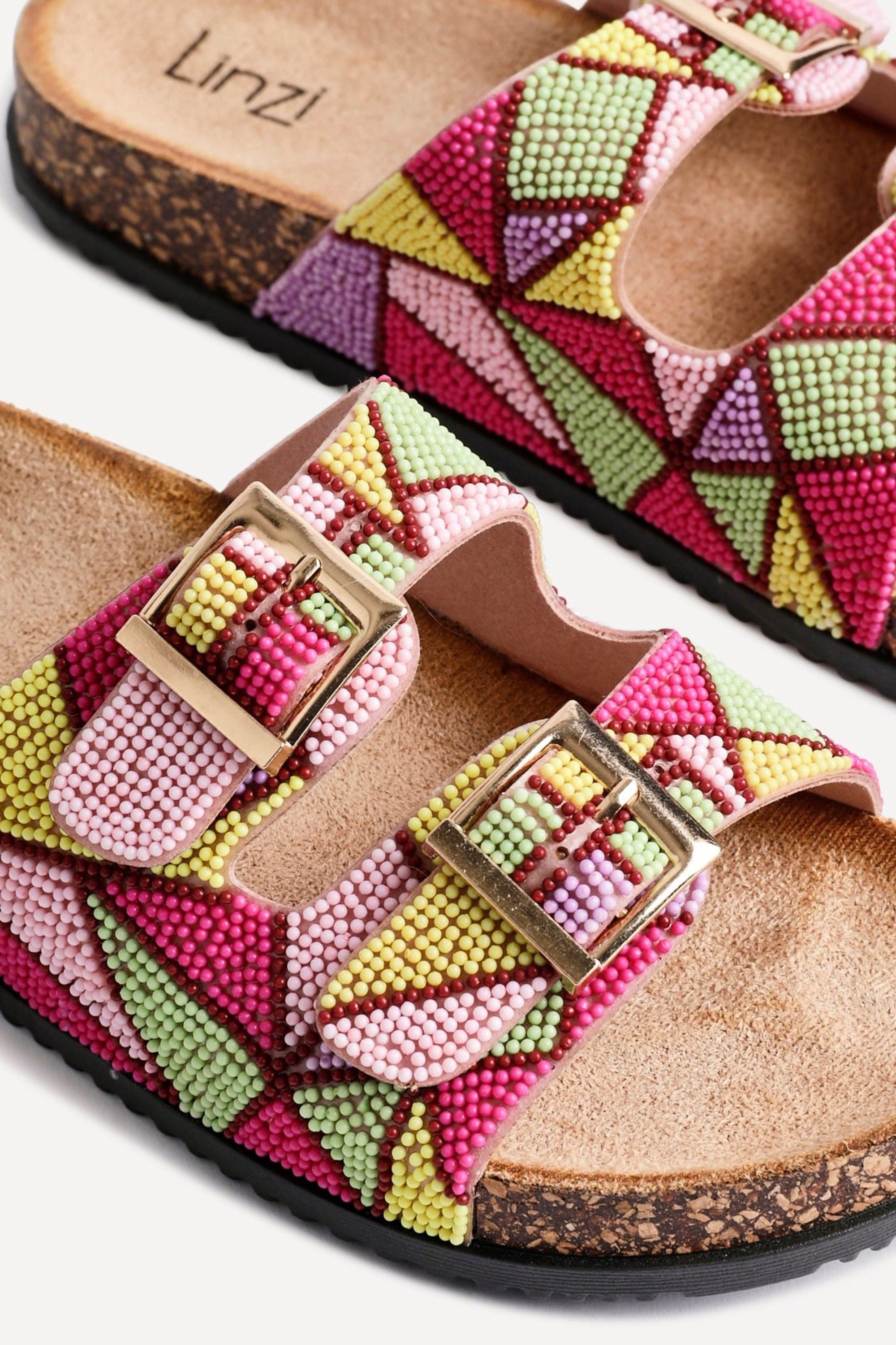 Linzi Gleam Multi Coloured Beaded Sliders image 4