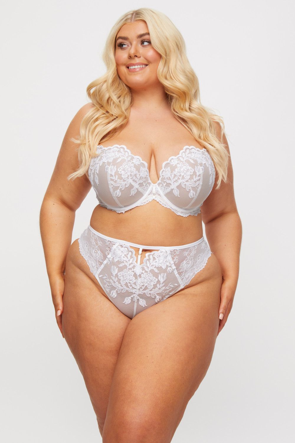 Ann Summers The Icon Fuller Bust Padded Plunge Bra WEDDING image 3