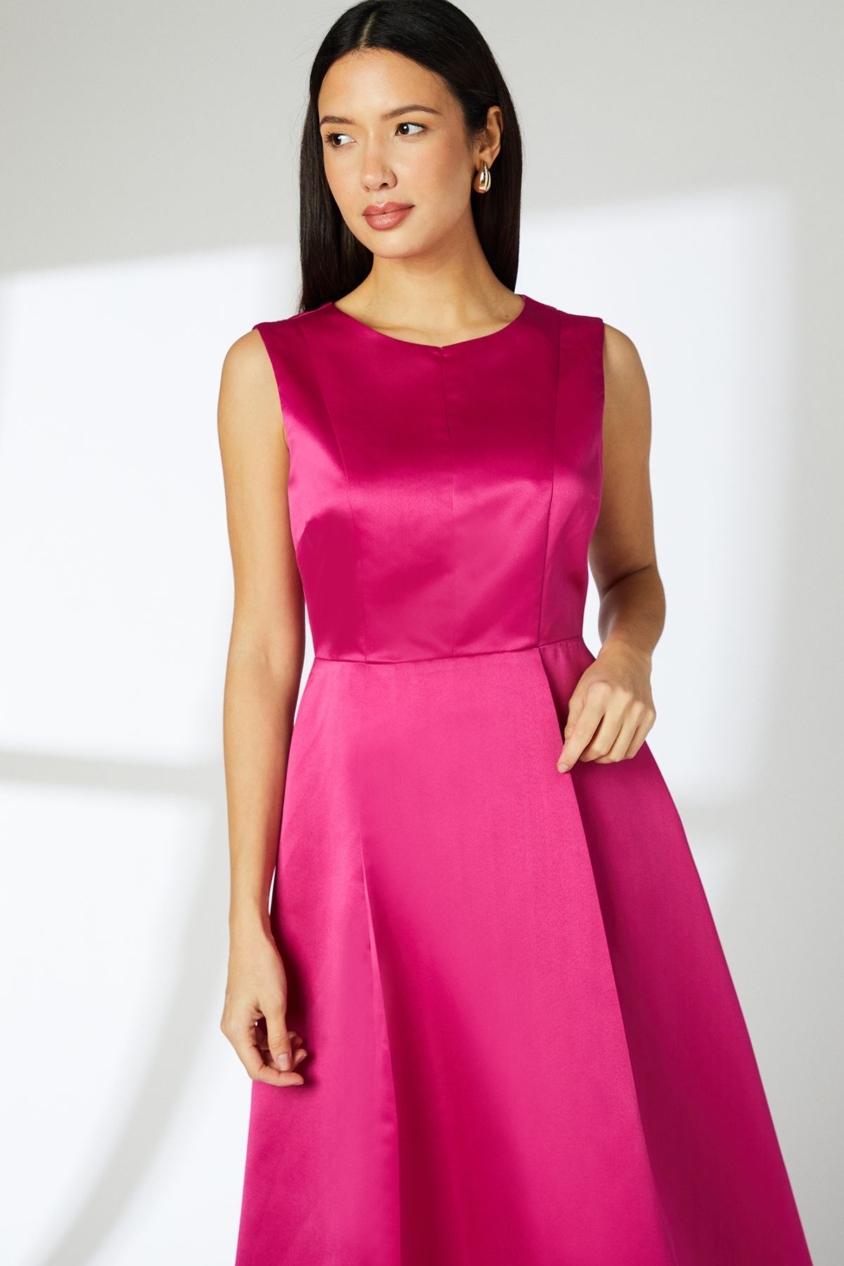 Principles Pink Occasion Hankey Hem Dress Pink image 2