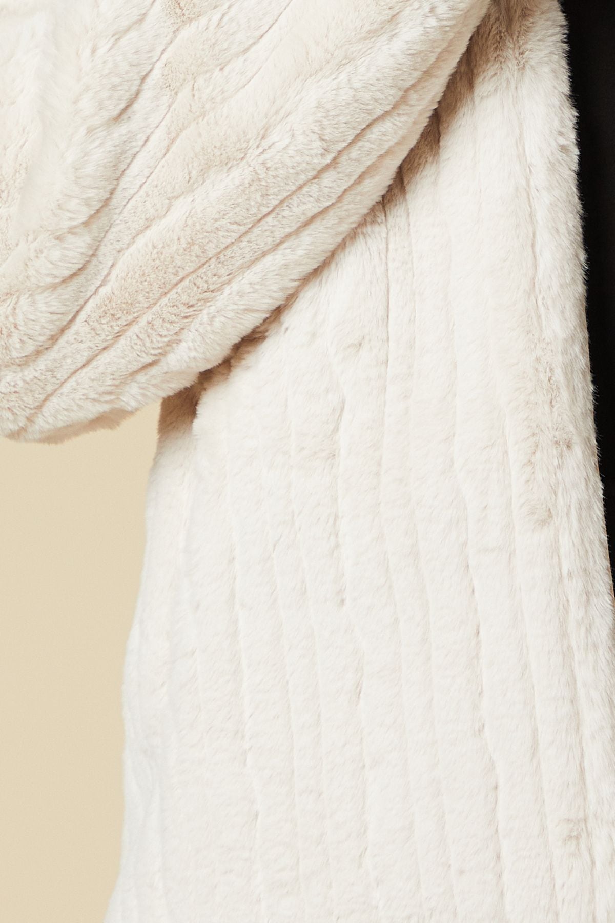 Dorothy Perkins Longline Faux Fur Coat Neutral image 5