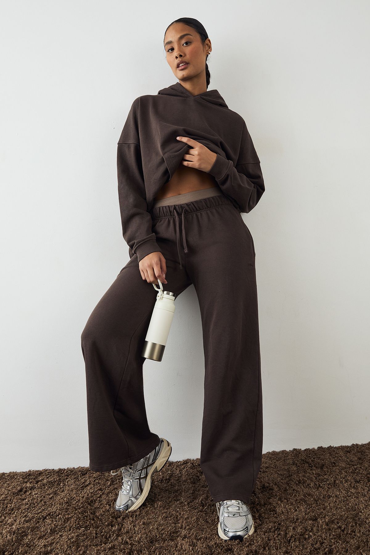 DSGN Studio DSGN Studio Premium Heavyweight Washed Oversized Hoodie Chocolate image 3