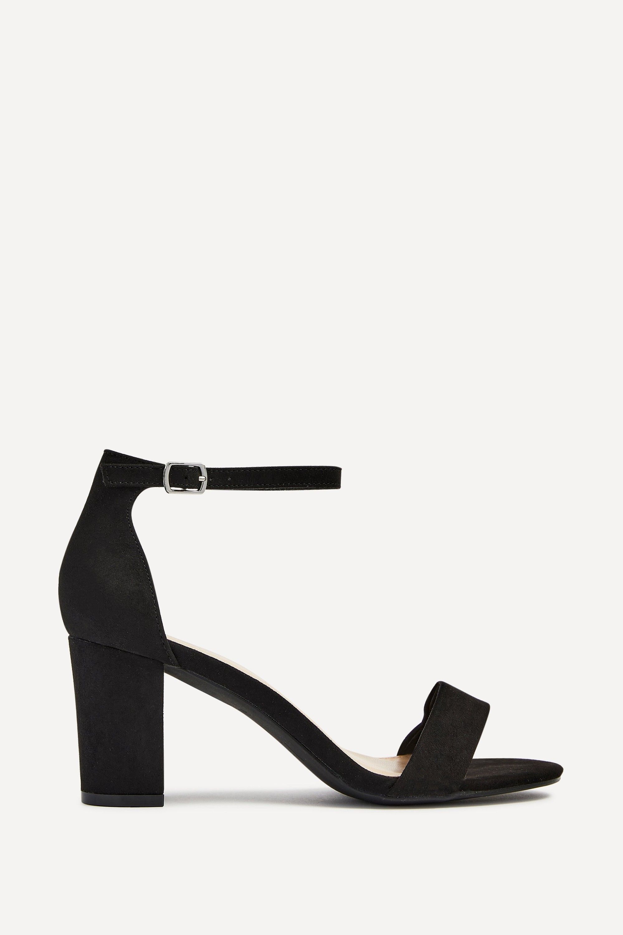 Linzi Legacy Wide Fit Black Suede Closed Black Block Heel image 1
