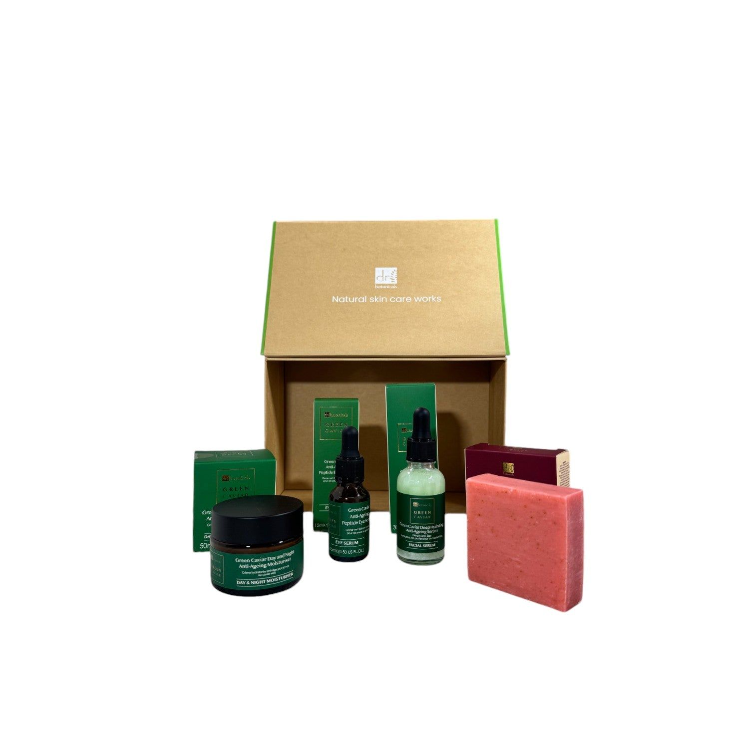 Dr. Botanicals Anti-Ageing Green Caviar Morning Skincare Summer Season Gift Set image 3