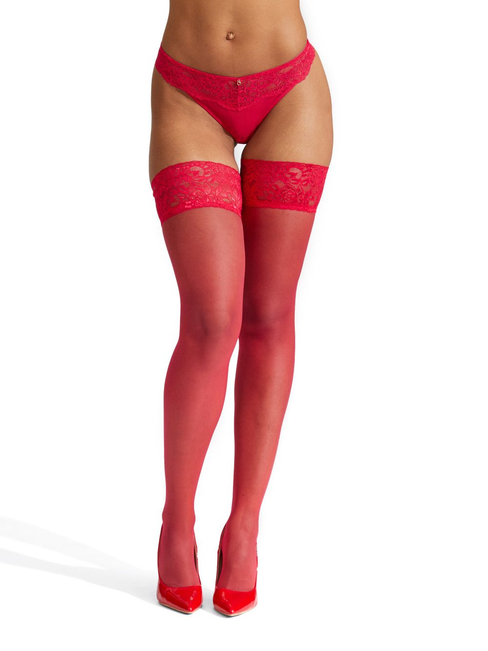 Ann Summers Lace Top Glossy Hold Ups image 4