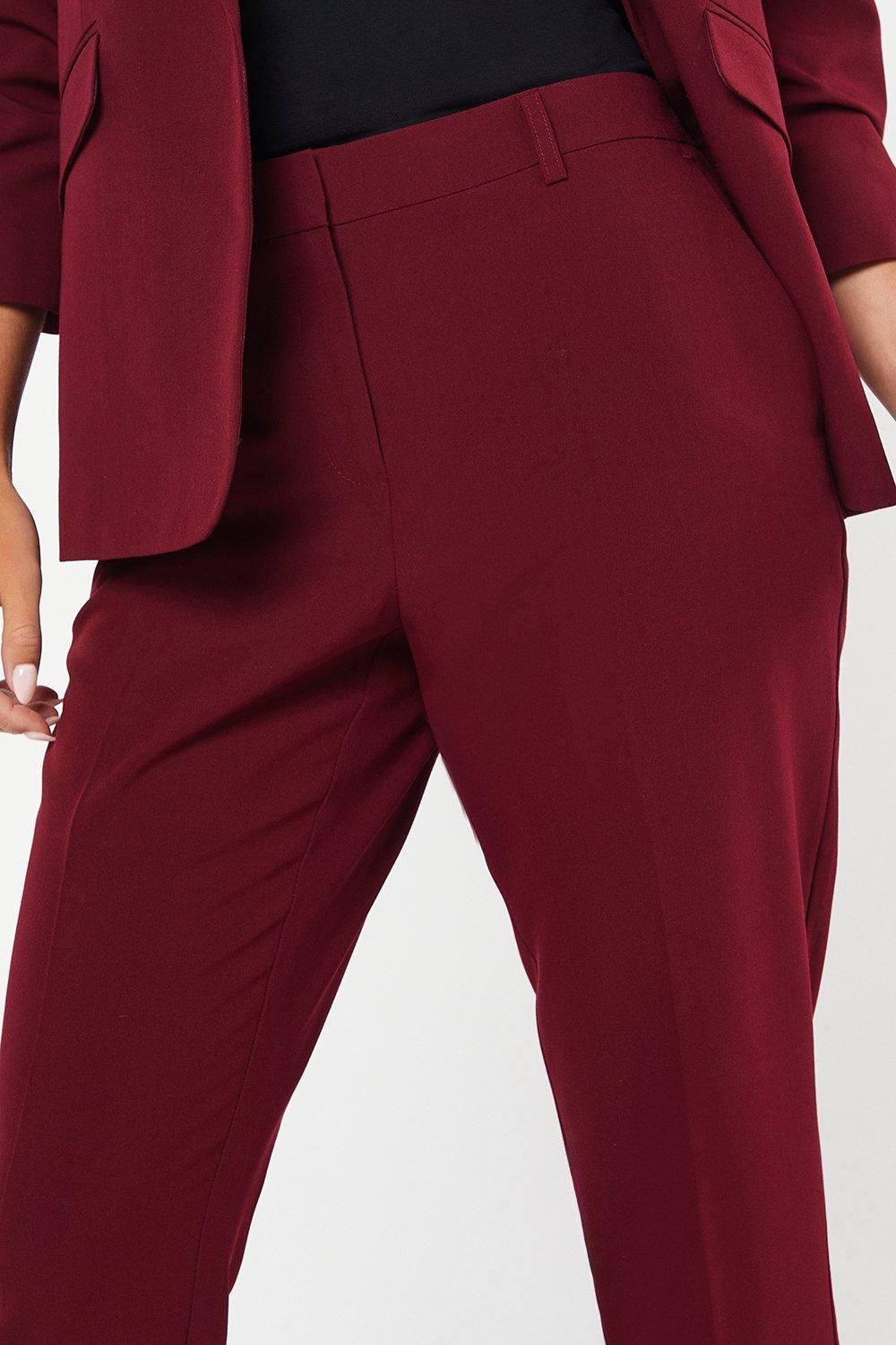 Dorothy Perkins Petite Plain Ankle Grazer Burgundy image 2