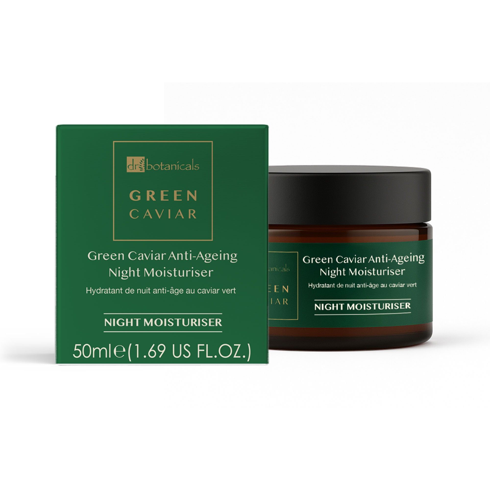 Dr. Botanicals Green Caviar & Argan Oil Anti-Oxidant Anti-Ageing Night Cream 50ml image 2