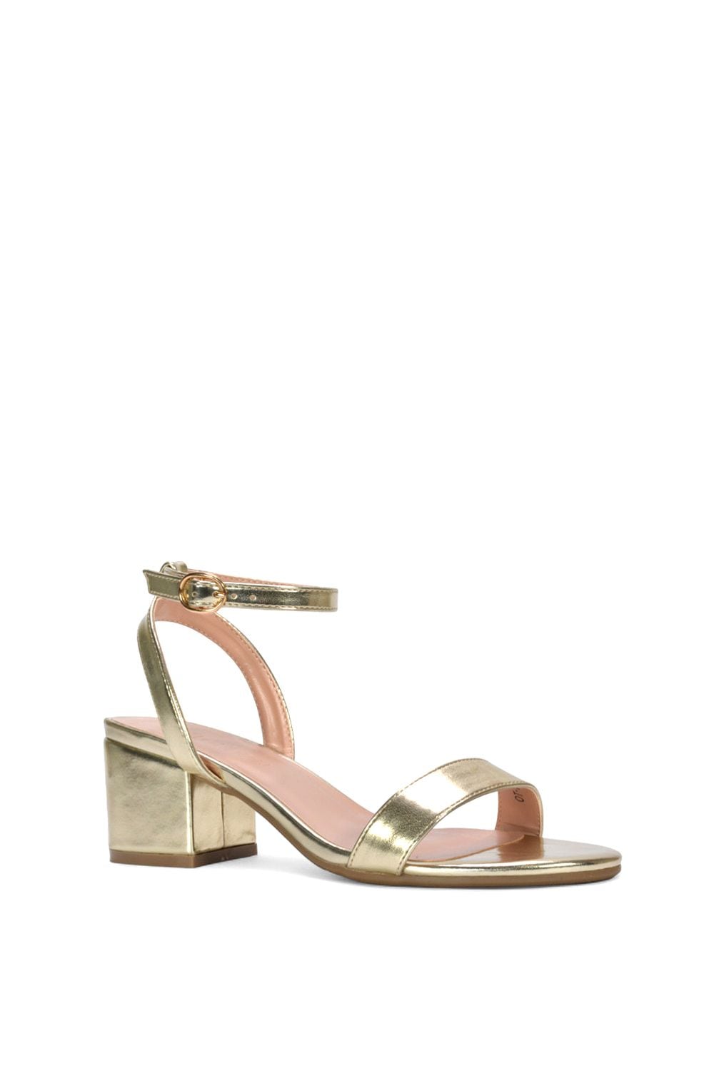 XY London 'Gemma' Low Block Heel Open Toe Strappy Sandal Shoes image 2