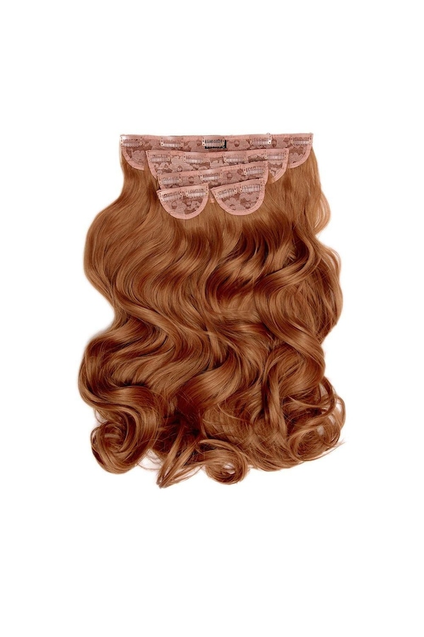 Lullabellz Super Thick 22" 5 Piece Curly Clip In Extensions Mixed Auburn