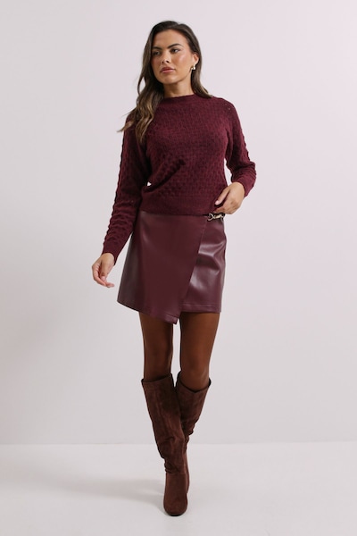 Dorothy Perkins Plum Pointelle Jumper Plum