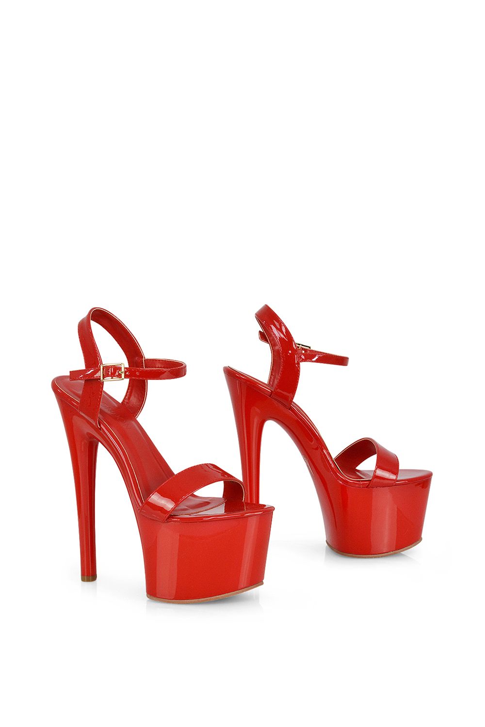 XY London 'Matilda' Statement Strappy Sky High Stiletto Platform Heels image 4