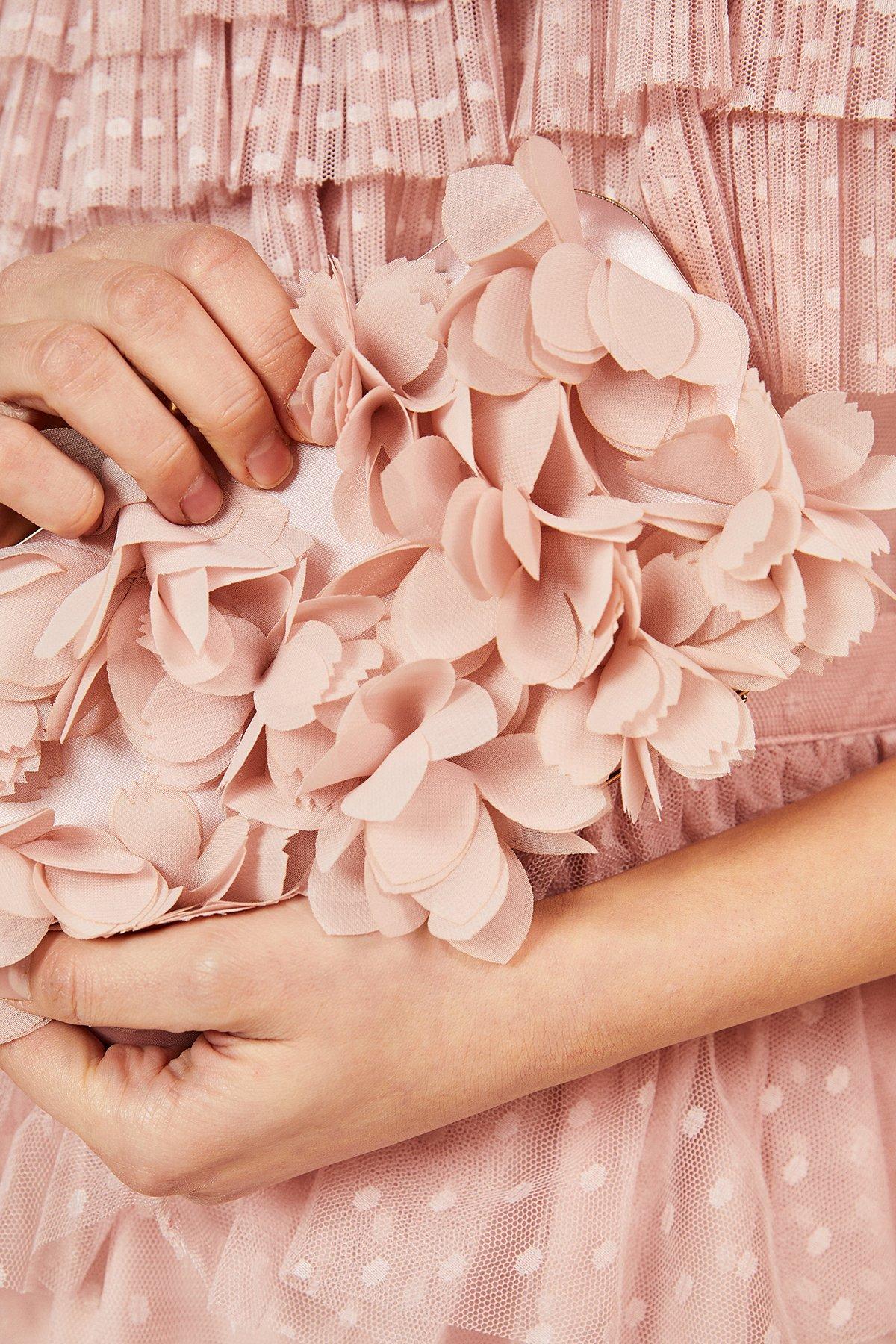 Oasis Petal Detail Clutch Bags Rose image 2
