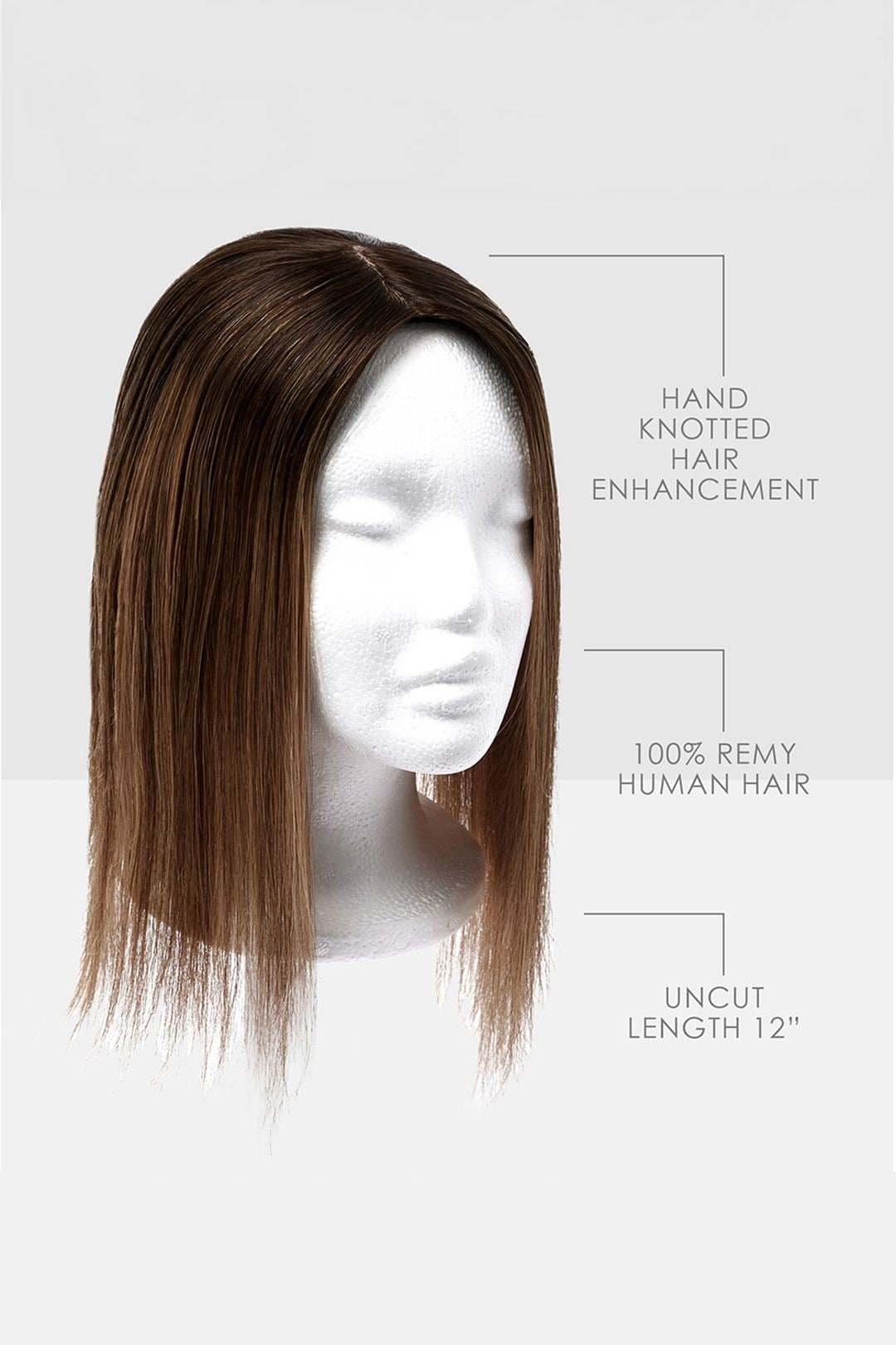 Beauty Works Beauty Works custom clip-in Fringe Topper 55g Brondmbre image 3