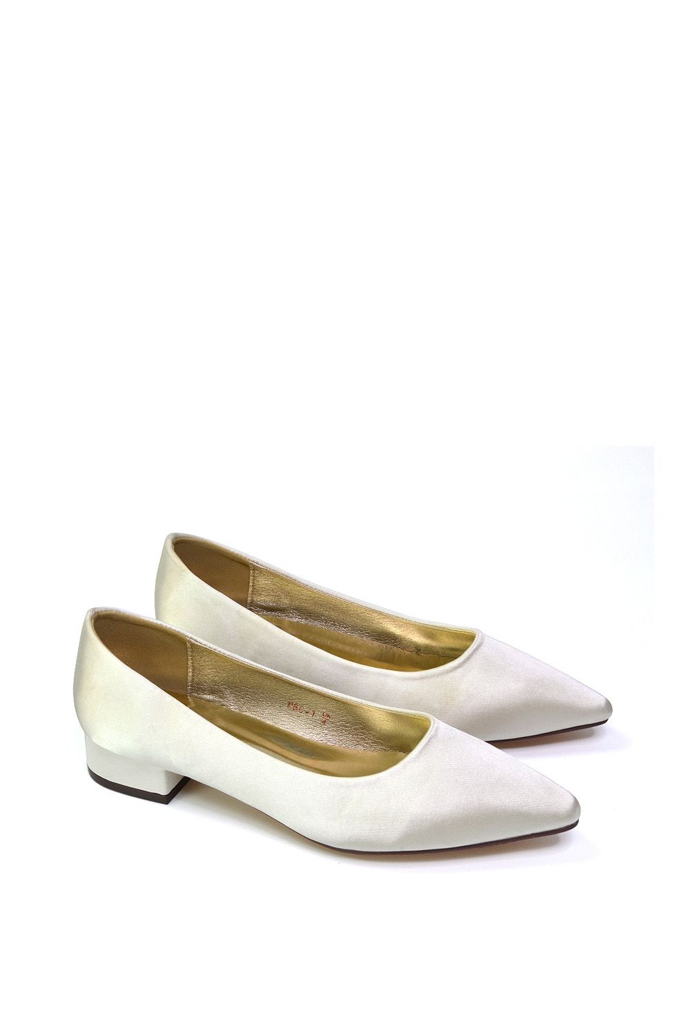 XY London 'Karen' Pointed Toe Wedding Shoes Low Heel Bridal Heels image 5