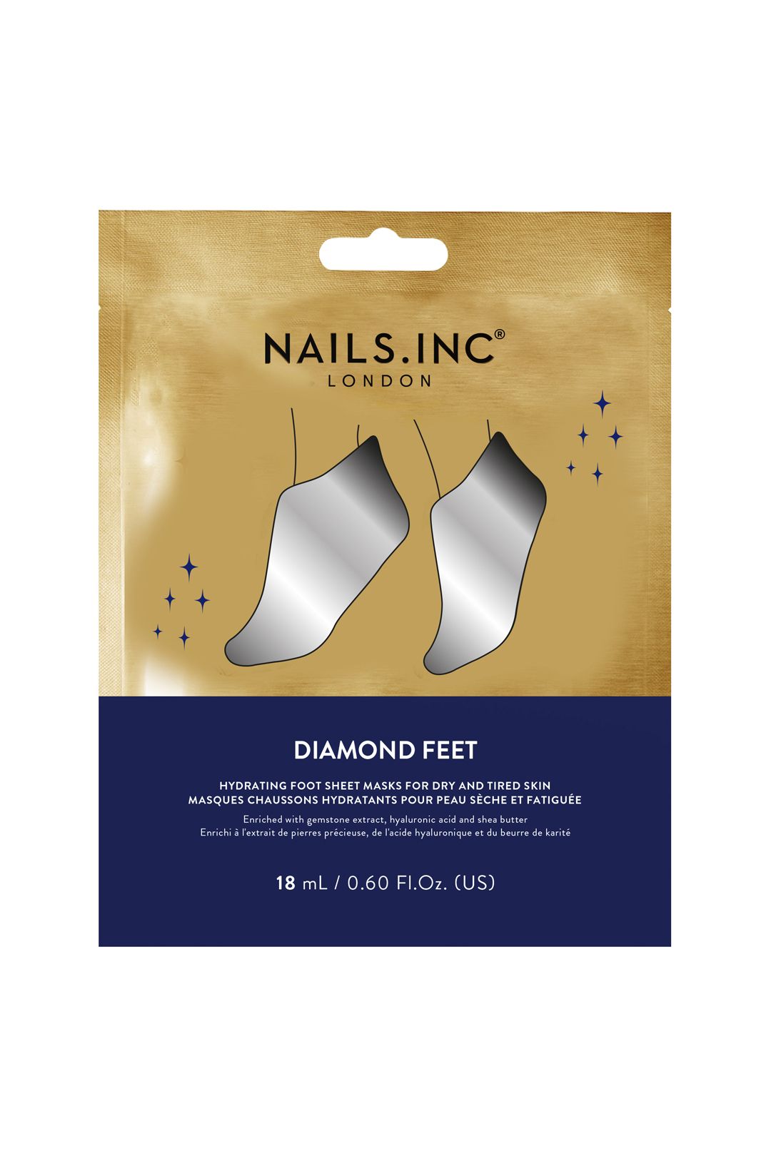Nails Inc Dripping in Diamonds Hands and Feet Mask Gift Set Multi image 5