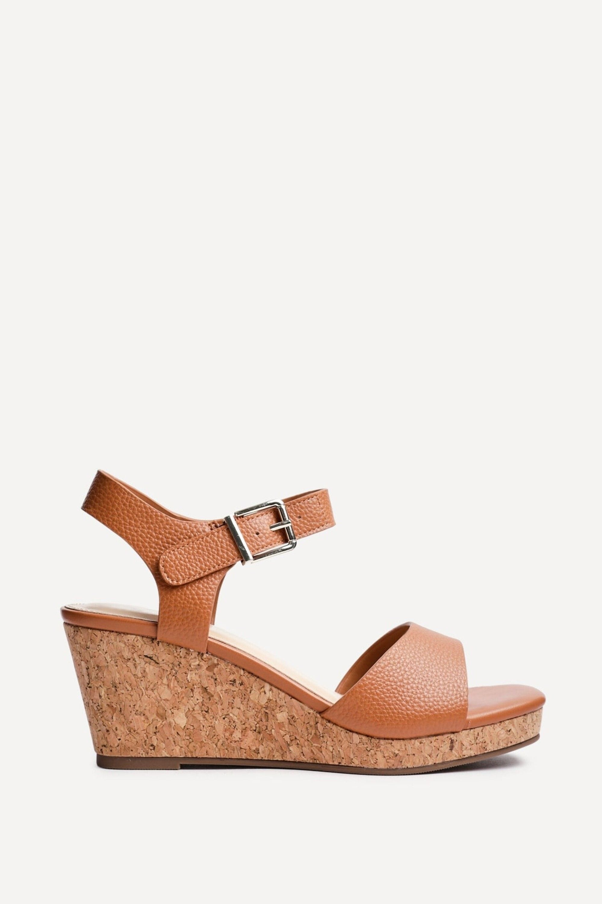 Linzi Sierra Tan Cork Platform Wedges