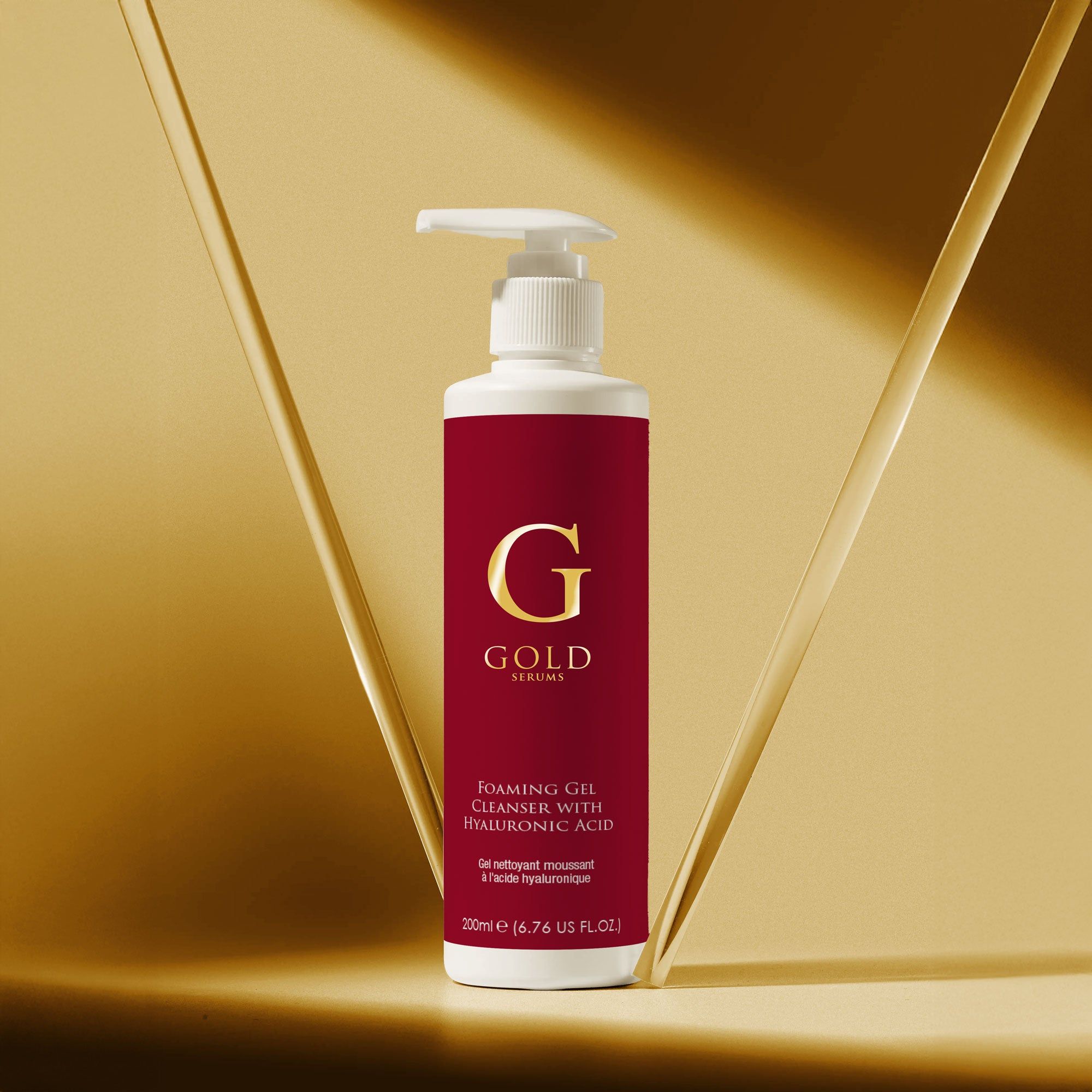 Gold Serums Foaming Mousse Cleanser with Hyaluronic Acid 200ml x 2 Duo Pack image 3