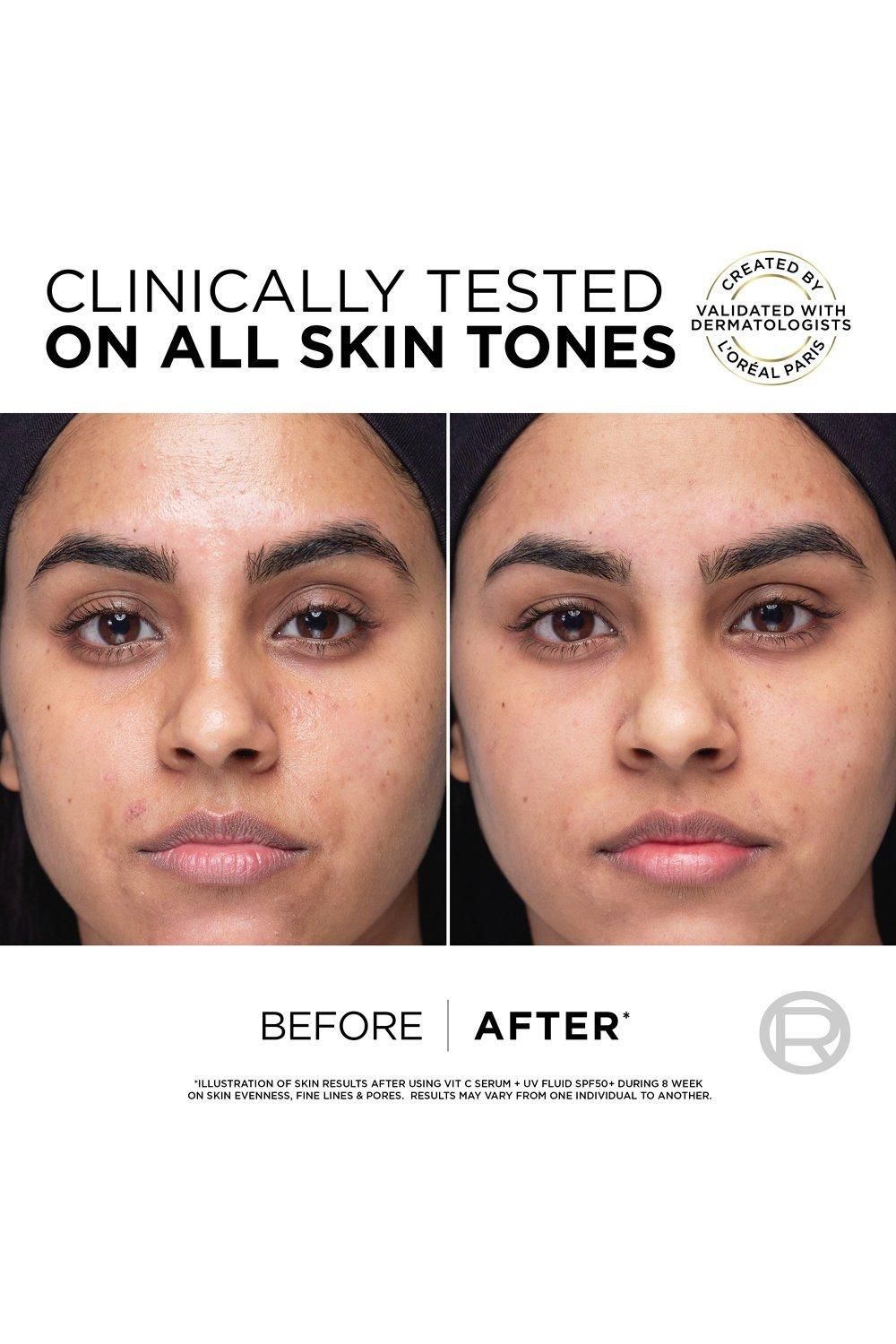 L'Oréal Paris Revitalift Clinical 12% Pure Vitamin C Serum & SPF 50+ Invisible Fluid; Duo for Face Multi image 3