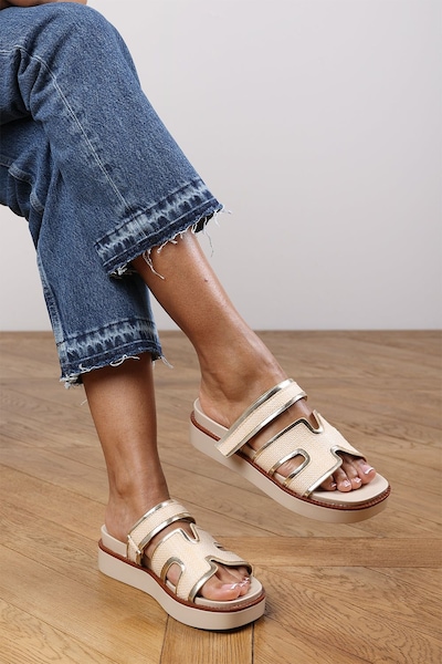 Where's That From 'Splendor' Slider Flatform Sandals With Cutout Straps