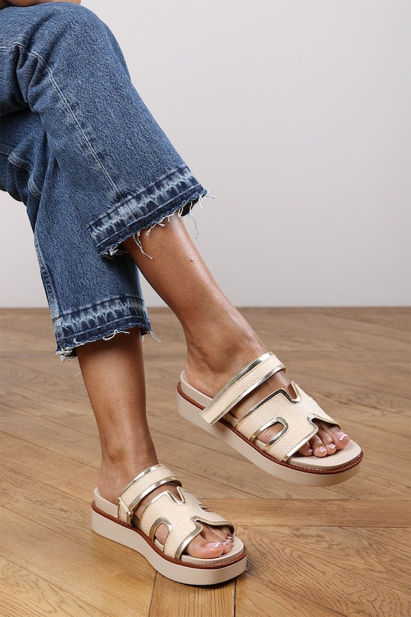 Where's That From 'Splendor' Slider Flatform Sandals With Cutout Straps