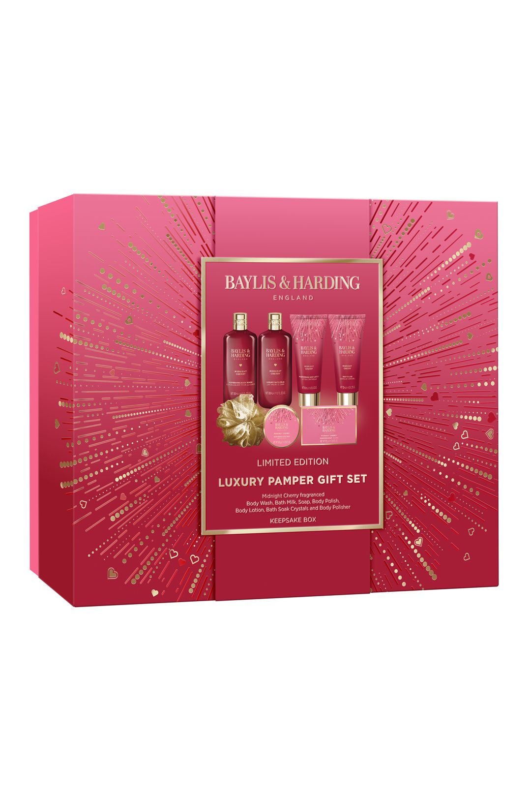 Baylis & Harding Midnight Cherry Luxury Pamper Gift Set Multi image 2