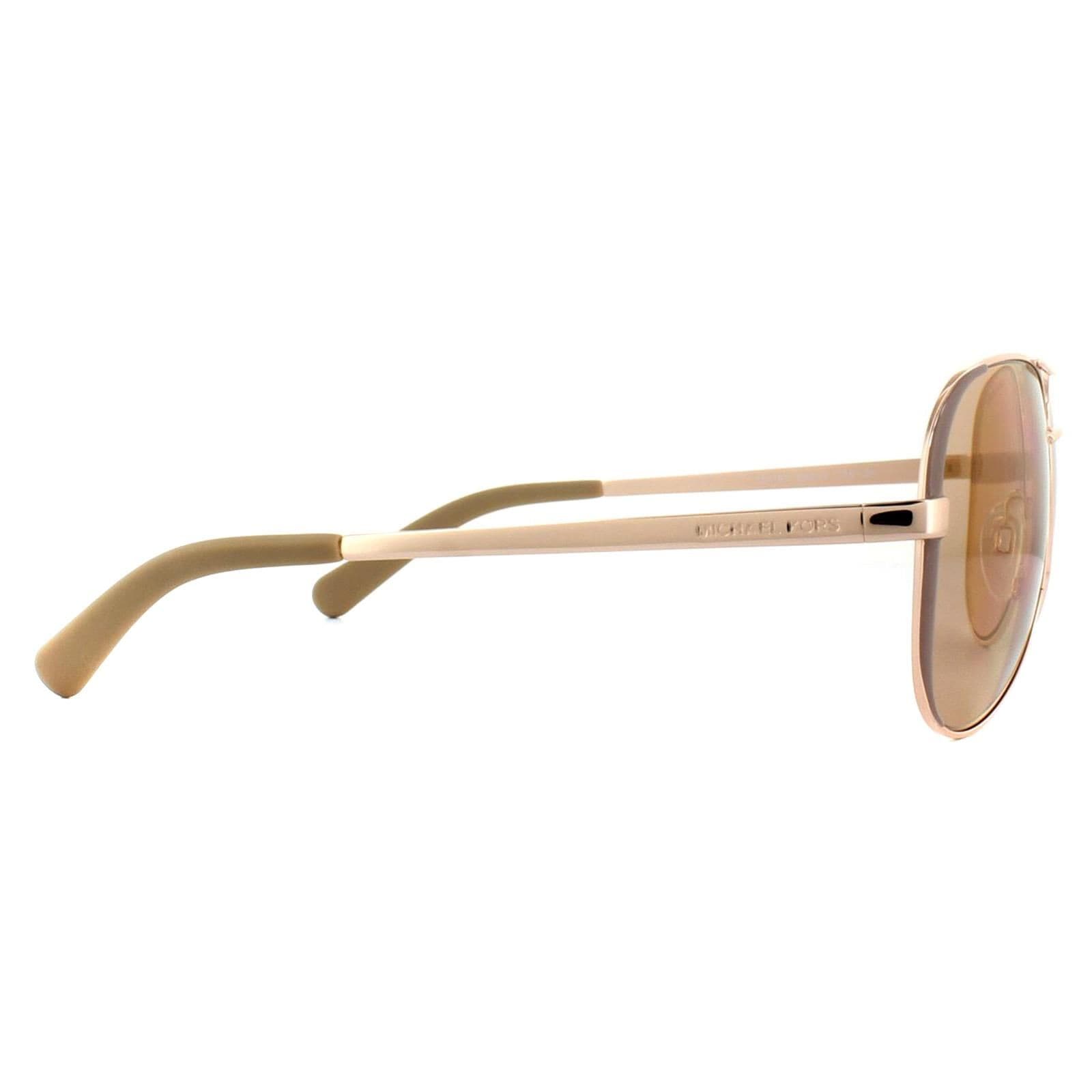 Michael Kors Aviator Polished Rose Gold Rose Gold Mirror Sunglasses image 4