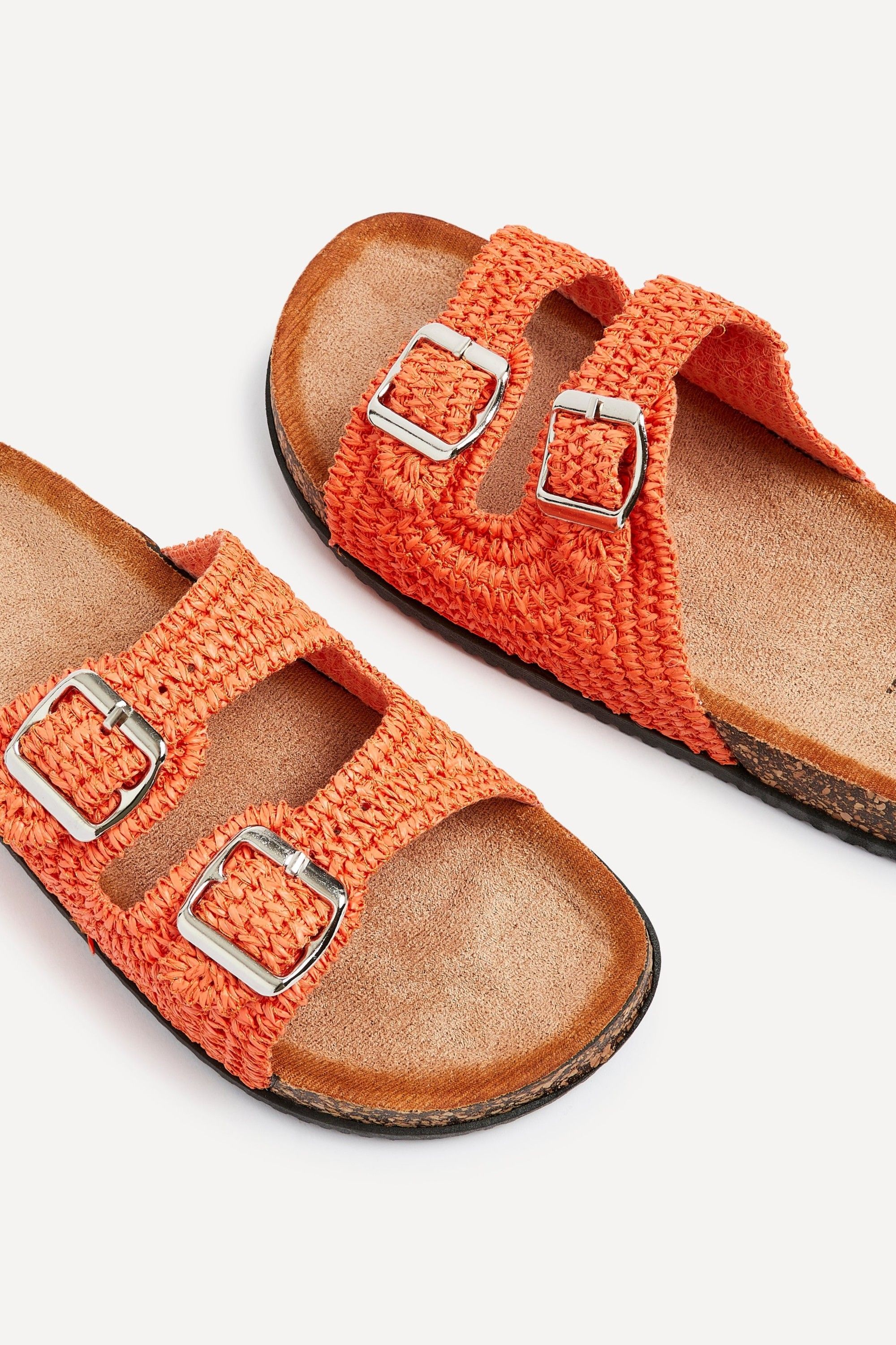 Linzi Brianna Orange Double Buckle Sandals image 5
