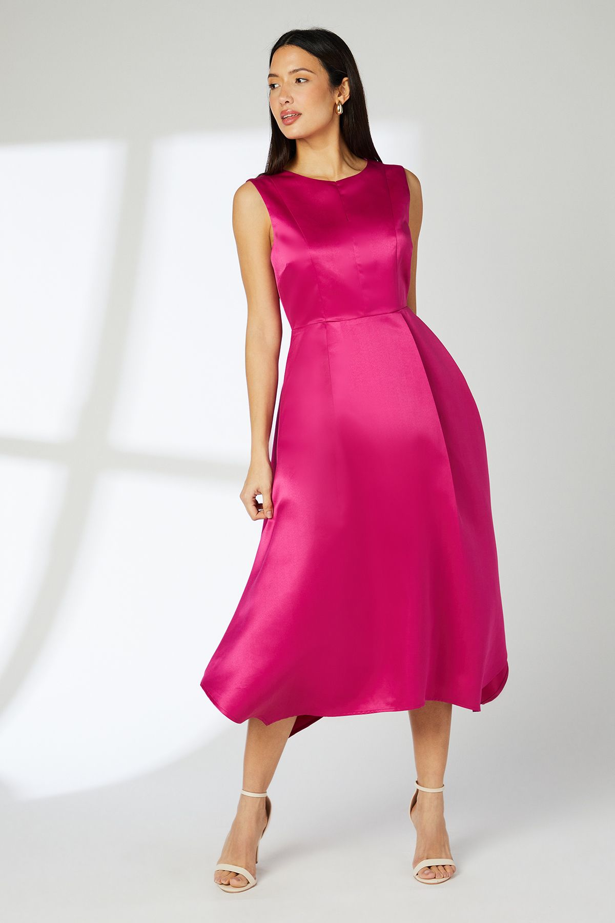 Principles Pink Occasion Hankey Hem Dress Pink image 1