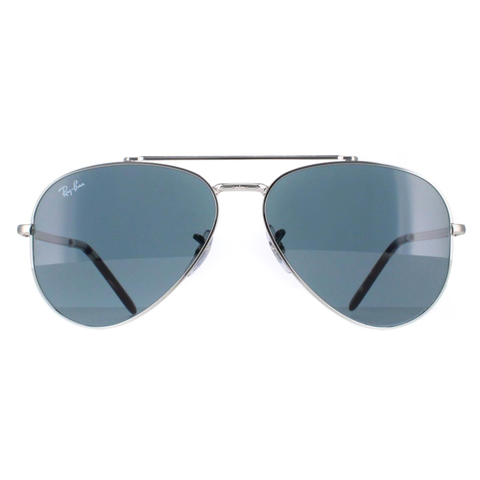 Ray-Ban Aviator Polished Silver Blue RB3625 New Aviator image 1