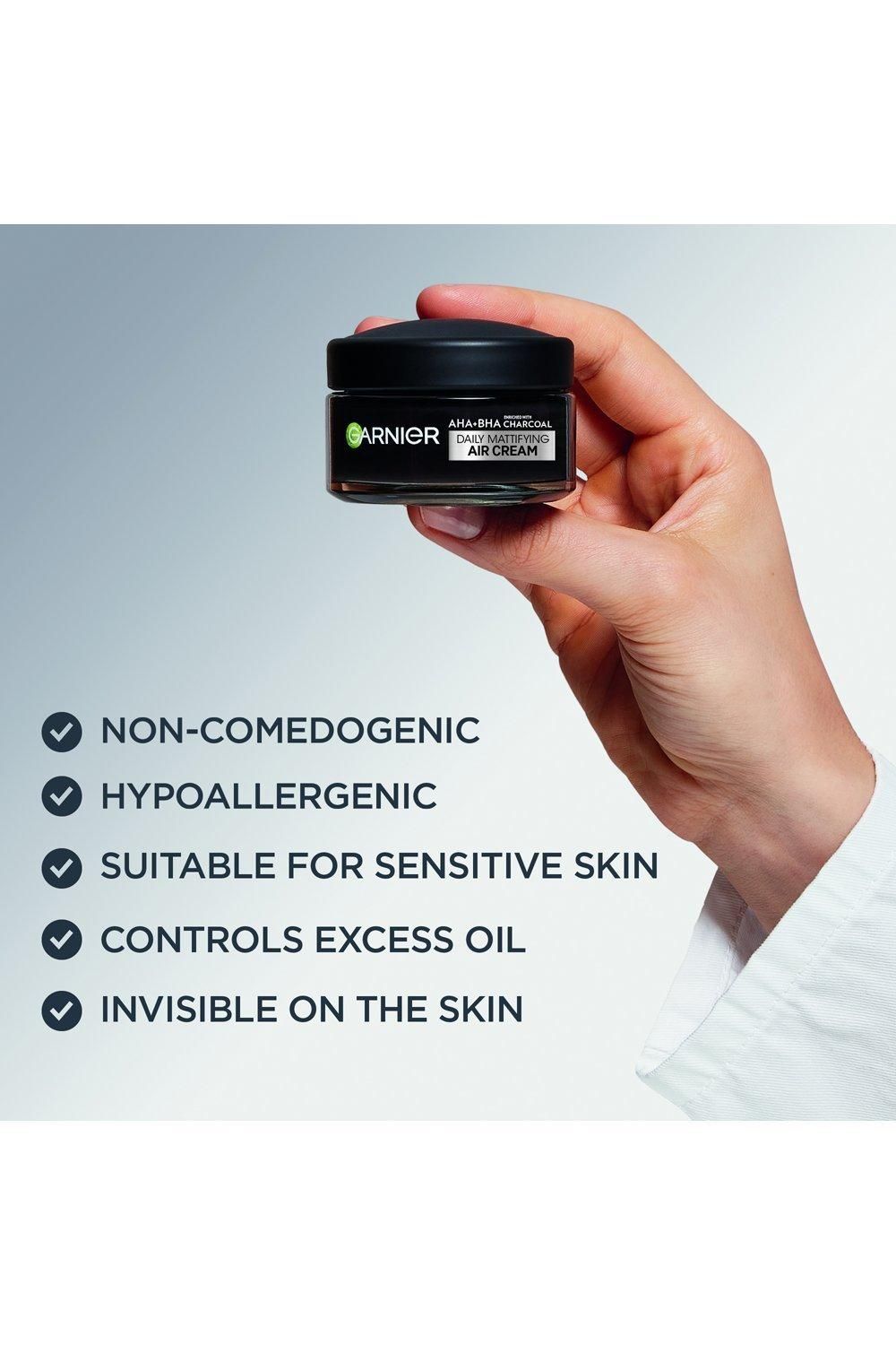 Garnier Pure Active AHA+BHA Charcoal Daily Mattifying Air Cream Multi image 6